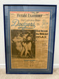 Framed Newspaper Celebrating the Dodgers 1988 National League Championship Series Win Over the Mets