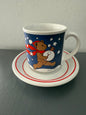 Vintage Audrey Christie Illustrated Teddy Bear Mug with Saucer