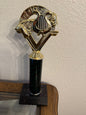 Gold-Tone Music Award Trophy with Lyre Motif