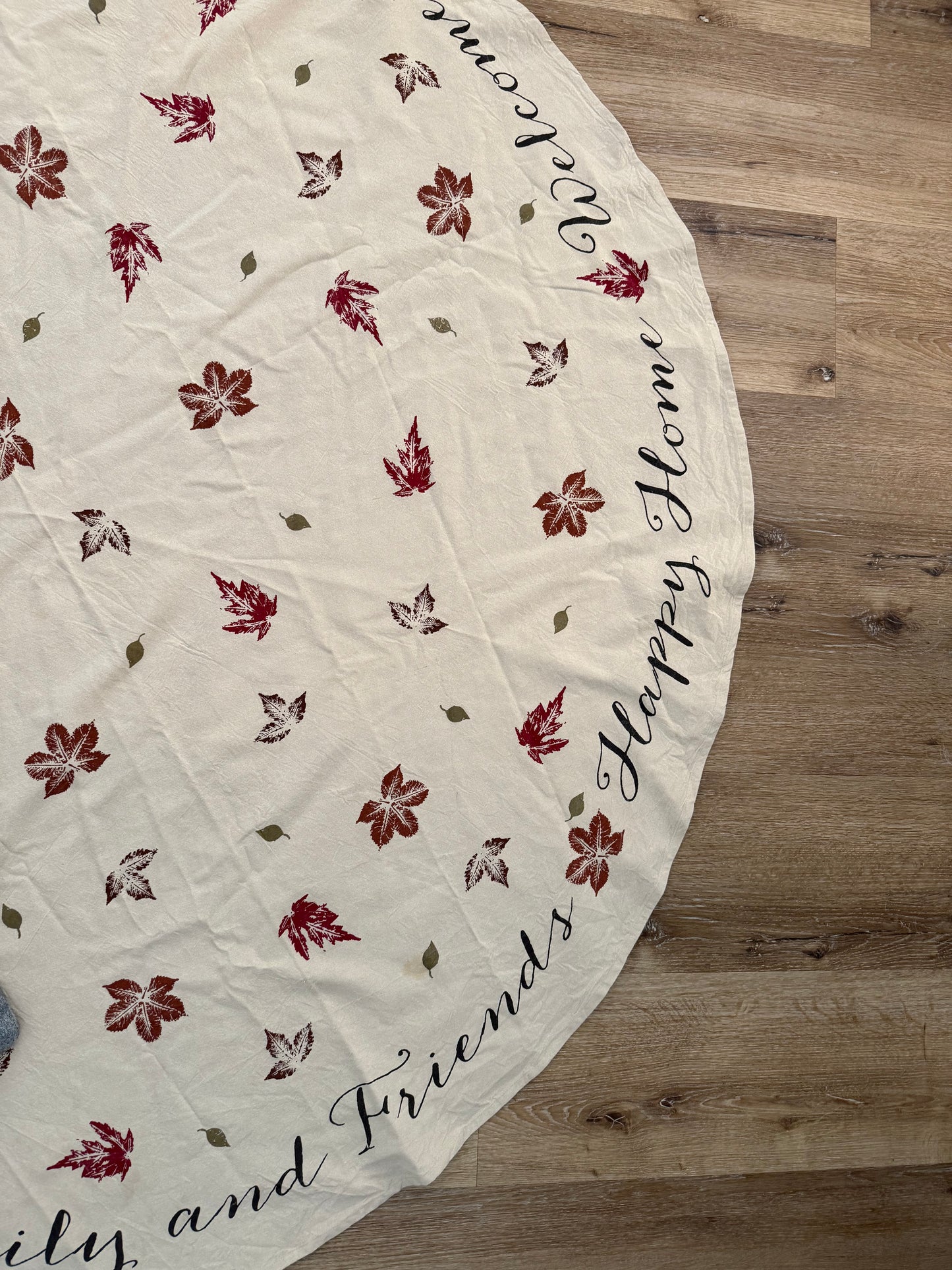 Round Tablecloth Perfect for Thanksgiving or Fall Decor