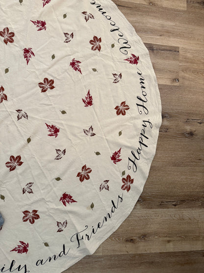Round Tablecloth Perfect for Thanksgiving or Fall Decor