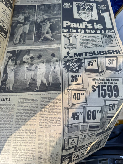 LA Times 1988 Recap of the Dodgers World Series Win (26 pages)