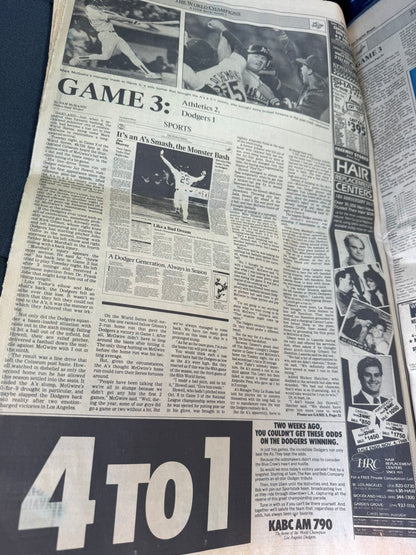LA Times 1988 Recap of the Dodgers World Series Win (26 pages)