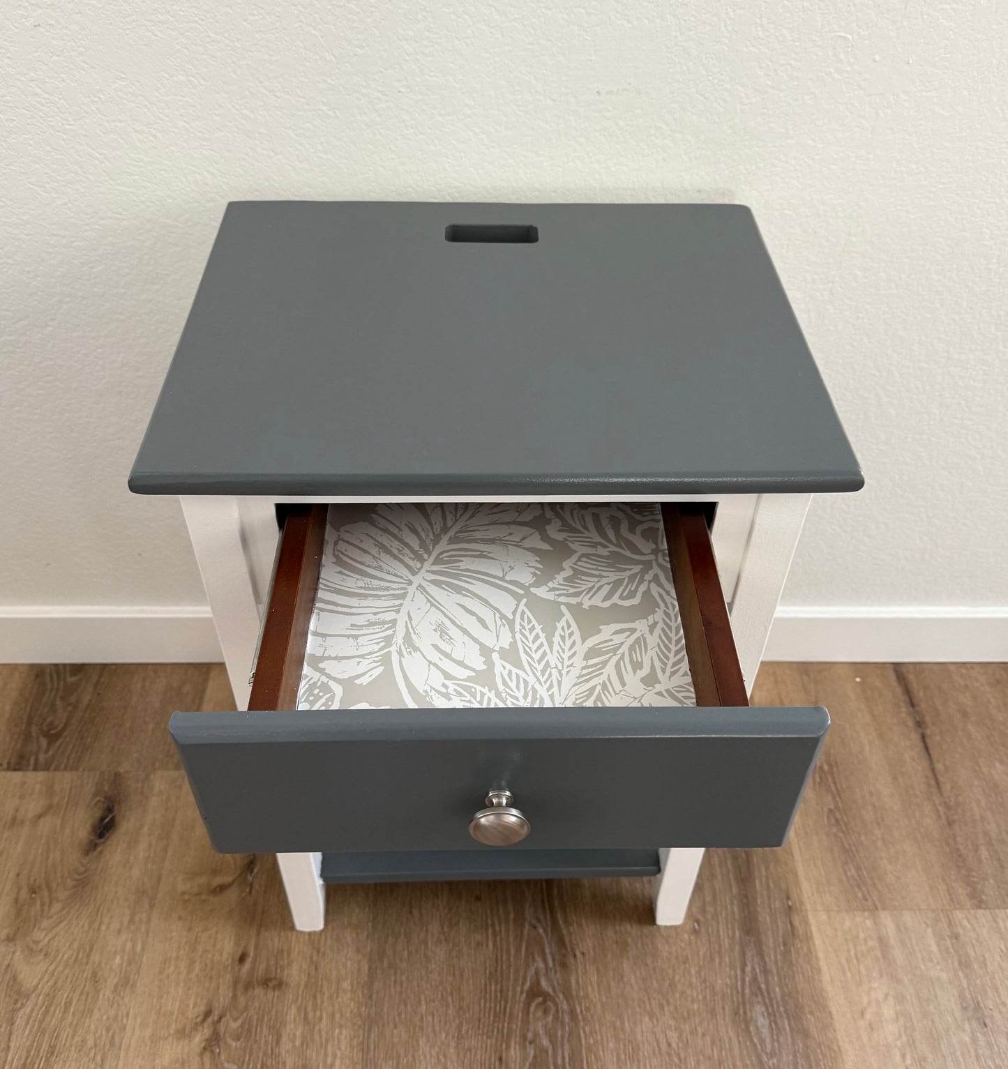 Nightstand with Drawer and Shelf