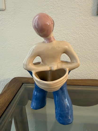 Vintage Kim Ward Mid-Century Modern Ceramic Figurine Planter