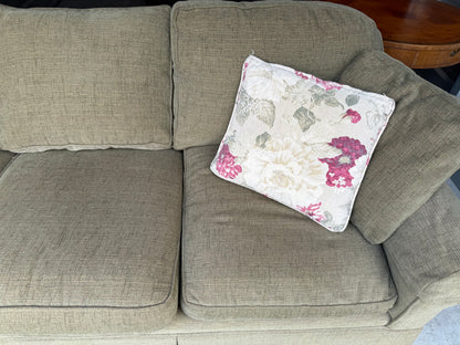 Comfortable Miles Talbot Sofa with Throw Pillows (delivery available)