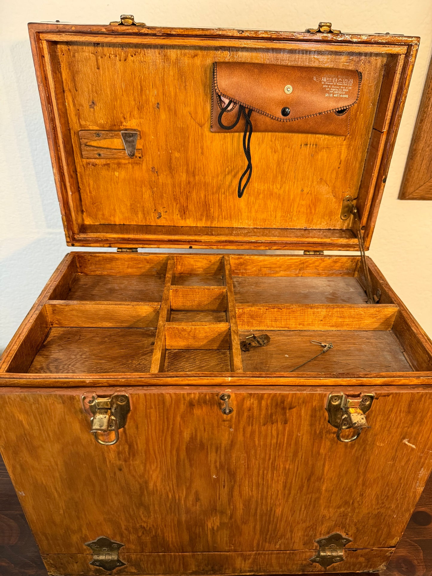 Handmade Wooden Tackle Box from 1990