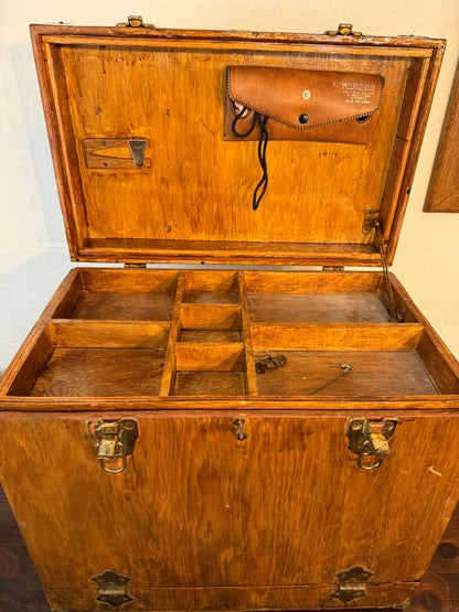 Handmade Wooden Tackle Box from 1990