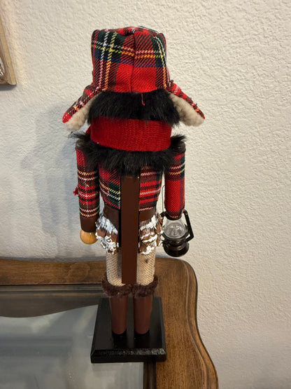 Kurt Adler 15-Inch Wooden Woodsman Nutcracker with a Lantern