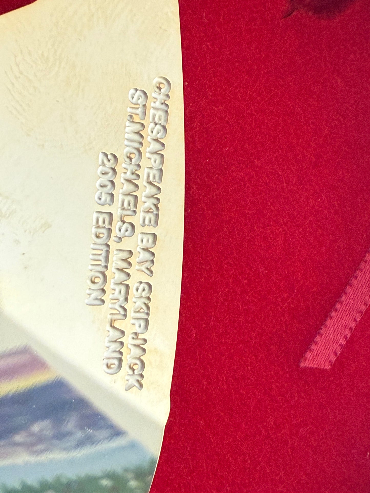 2005 Limited Edition "Christmas in St. Michaels" Sailboat Ornament