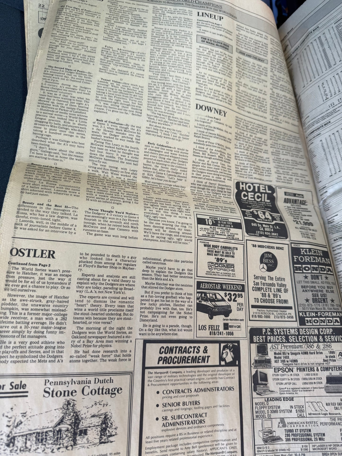 LA Times 1988 Recap of the Dodgers World Series Win (26 pages)