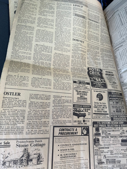 LA Times 1988 Recap of the Dodgers World Series Win (26 pages)