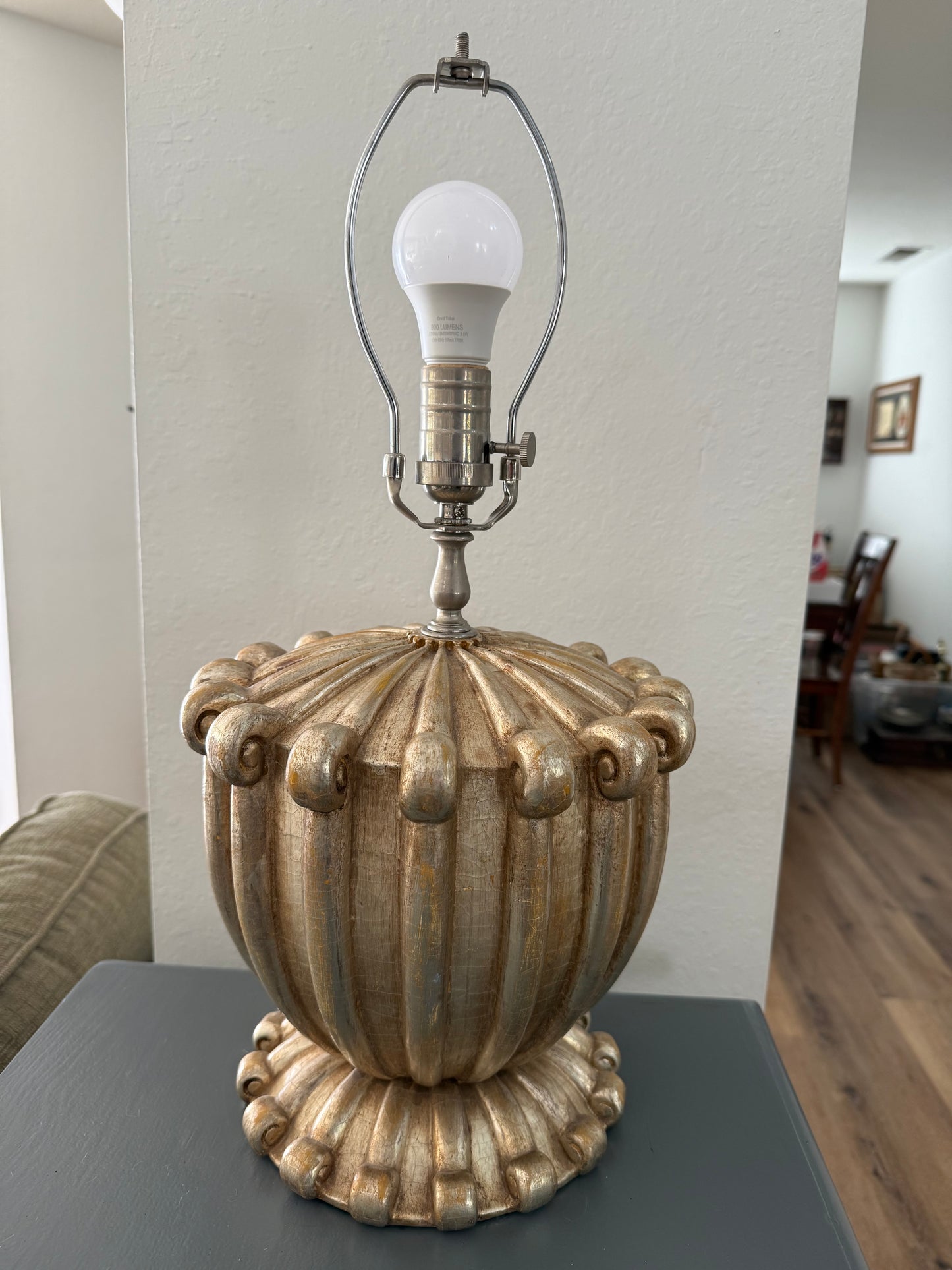 Hollywood Regency Gold Lamp by Designer Bryan Cox (working)