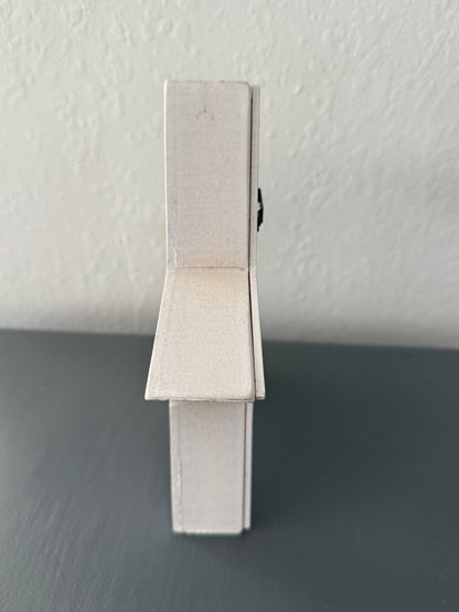 White Star Shaped Sign with Snowflakes and "Warm Winter Wishes" Text