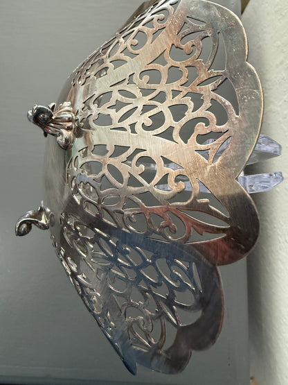 Vintage International Silver Company "Lovelace" Filigree Bowl