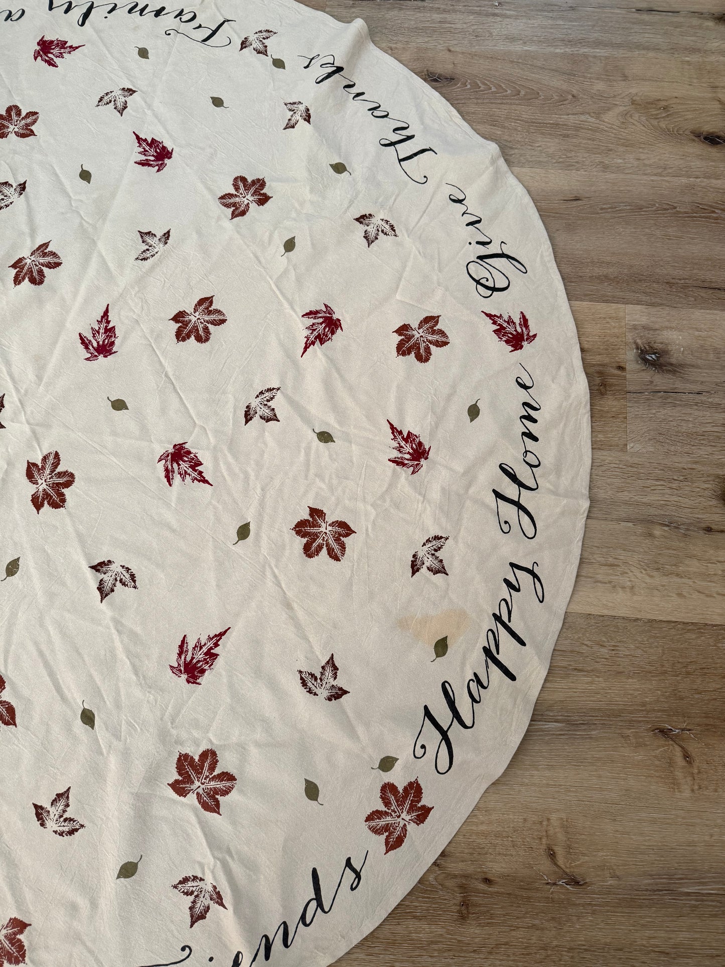 Round Tablecloth Perfect for Thanksgiving or Fall Decor