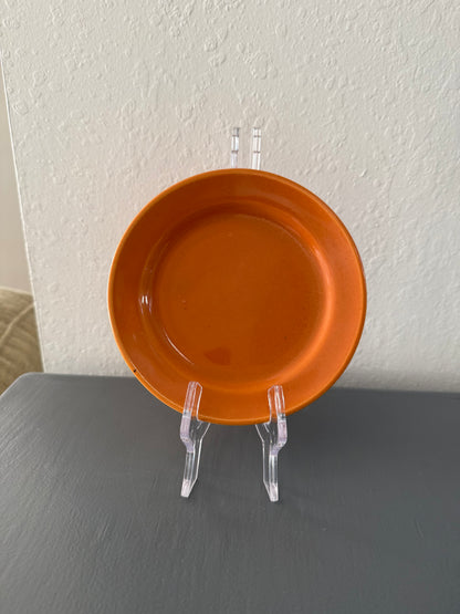 Vintage Bauer Pottery of Los Angeles Orange Glazed Dessert Plate