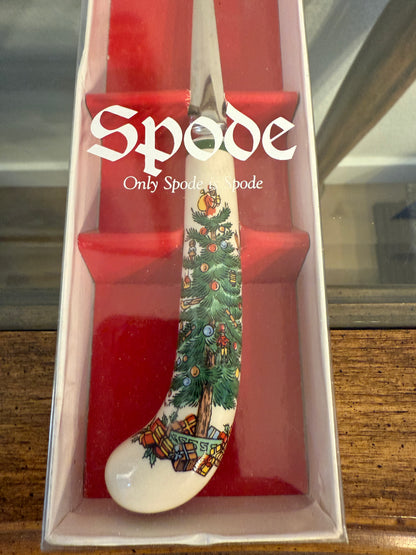 Spode Christmas Tree Ceramic Handled Serving Spoon (Original Package)
