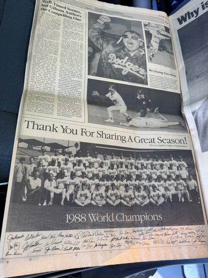 LA Times 1988 Recap of the Dodgers World Series Win (26 pages)