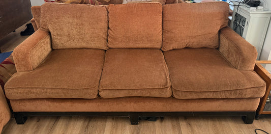 Well Made Comfortable Sofa on a Wood Base