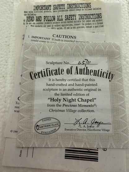 Hawthorne Village Precious Moments "Once Upon A Holy Night Chapel"