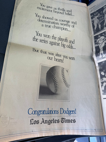 LA Times 1988 Recap of the Dodgers World Series Win (26 pages)