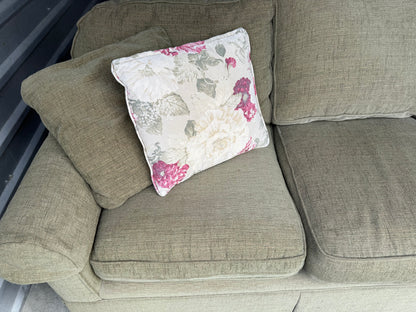 Comfortable Miles Talbot Sofa with Throw Pillows (delivery available)