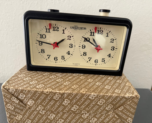 Vintage Seiko US Chess Federation Clock in Original Box (working)