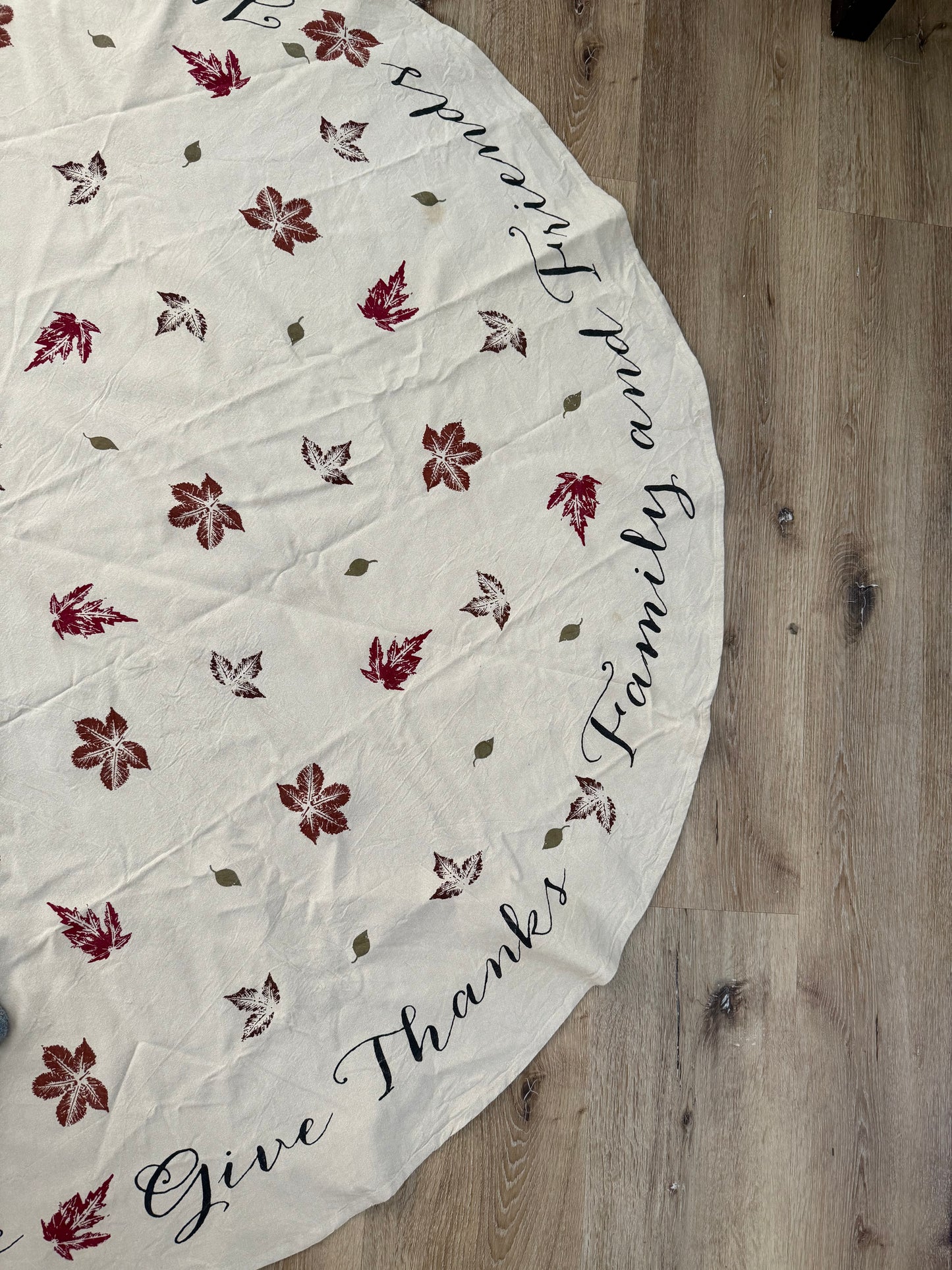 Round Tablecloth Perfect for Thanksgiving or Fall Decor