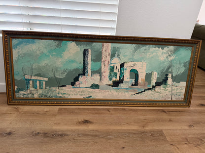 Framed artwork of architectural ruins