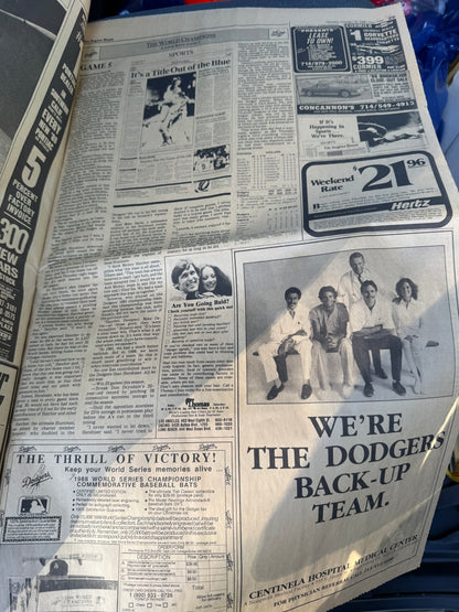 LA Times 1988 Recap of the Dodgers World Series Win (26 pages)
