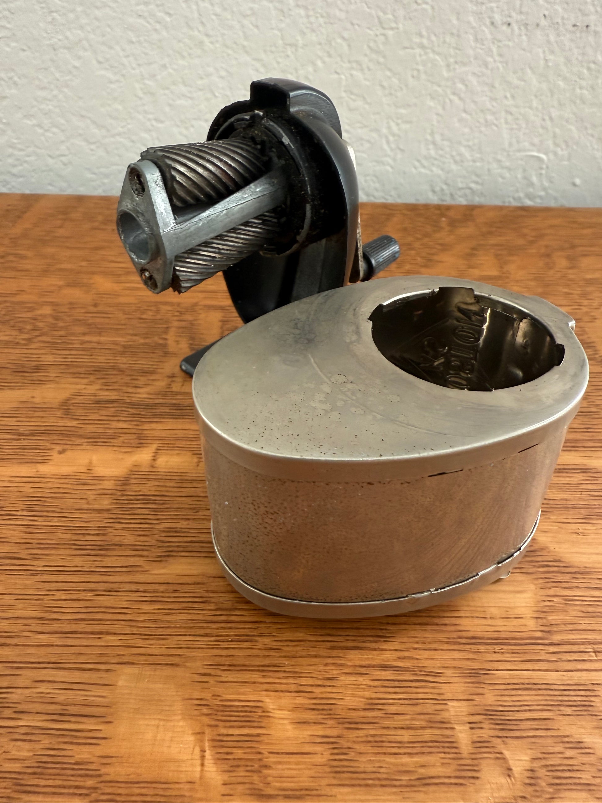 Inside of manual pencil sharpener
